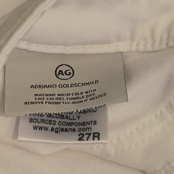 AG Adriano Goldschmied White Jeans Prima Cigarette Leg Women’s 27 Anthropologie - Picture 4 of 7
